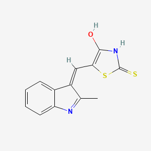 molecular formula C13H10N2OS2 B6111504 5-[(2-methyl-1H-indol-3-yl)methylene]-2-thioxo-1,3-thiazolidin-4-one 