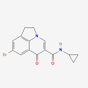 molecular formula C15H13BrN2O2 B6111517 8-bromo-N-cyclopropyl-6-oxo-1,2-dihydro-6H-pyrrolo[3,2,1-ij]quinoline-5-carboxamide 