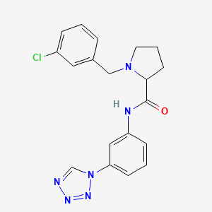 1-(3-chlorobenzyl)-N-[3-(1H-tetrazol-1-yl)phenyl]prolinamide