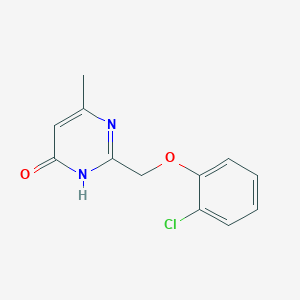 molecular formula C12H11ClN2O2 B6111540 2-[(2-chlorophenoxy)methyl]-6-methyl-4(3H)-pyrimidinone 