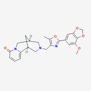 (1S,9S)-11-{[2-(7-methoxy-1,3-benzodioxol-5-yl)-5-methyl-1,3-oxazol-4-yl]methyl}-7,11-diazatricyclo[7.3.1.0~2,7~]trideca-2,4-dien-6-one