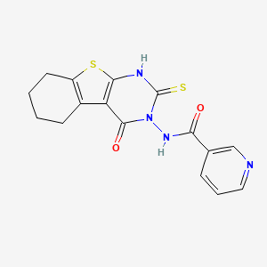 N-(2-mercapto-4-oxo-5,6,7,8-tetrahydro[1]benzothieno[2,3-d]pyrimidin-3(4H)-yl)nicotinamide