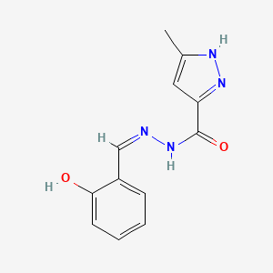molecular formula C12H12N4O2 B6111574 N'-(2-hydroxybenzylidene)-3-methyl-1H-pyrazole-5-carbohydrazide 