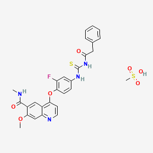molecular formula C28H27FN4O7S2 B611160 TAS-115 甲磺酸盐 CAS No. 1688673-09-7