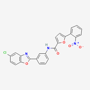 N-[3-(5-chloro-1,3-benzoxazol-2-yl)phenyl]-5-(2-nitrophenyl)-2-furamide