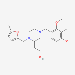 2-{4-(2,4-dimethoxy-3-methylbenzyl)-1-[(5-methyl-2-furyl)methyl]-2-piperazinyl}ethanol