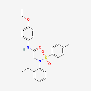 molecular formula C25H28N2O4S B6111641 N~1~-(4-ethoxyphenyl)-N~2~-(2-ethylphenyl)-N~2~-[(4-methylphenyl)sulfonyl]glycinamide 