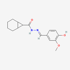 N'-(4-hydroxy-3-methoxybenzylidene)bicyclo[4.1.0]heptane-7-carbohydrazide