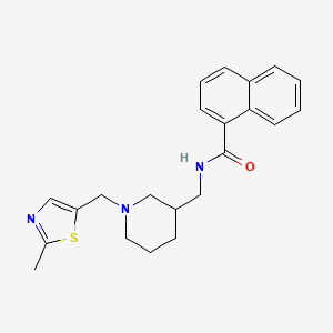 N-({1-[(2-methyl-1,3-thiazol-5-yl)methyl]-3-piperidinyl}methyl)-1-naphthamide