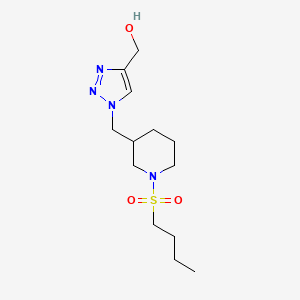 molecular formula C13H24N4O3S B6111727 (1-{[1-(butylsulfonyl)-3-piperidinyl]methyl}-1H-1,2,3-triazol-4-yl)methanol 