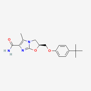 B611173 (2S)-2-[[4-(1,1-Dimethylethyl)phenoxy]methyl]-2,3-dihydro-5-methylimidazo[2,1-b]oxazole-6-carboxamide CAS No. 1431980-60-7