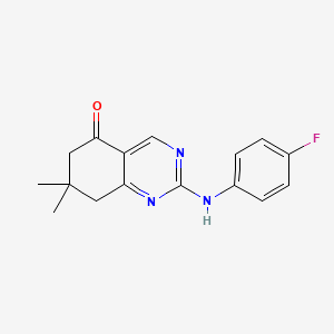 2-[(4-fluorophenyl)amino]-7,7-dimethyl-7,8-dihydro-5(6H)-quinazolinone