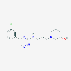 1-(3-{[5-(3-chlorophenyl)-1,2,4-triazin-3-yl]amino}propyl)-3-piperidinol