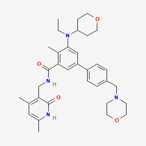 molecular formula C34H44N4O4 B611178 他泽美妥昔 CAS No. 1403254-99-8
