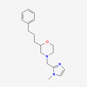 molecular formula C18H25N3O B6111821 4-[(1-methyl-1H-imidazol-2-yl)methyl]-2-(3-phenylpropyl)morpholine 