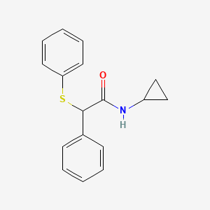 molecular formula C17H17NOS B6111831 N-cyclopropyl-2-phenyl-2-(phenylthio)acetamide 