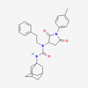 molecular formula C30H35N3O3 B6111878 N'-1-adamantyl-N-[1-(4-methylphenyl)-2,5-dioxo-3-pyrrolidinyl]-N-(2-phenylethyl)urea 