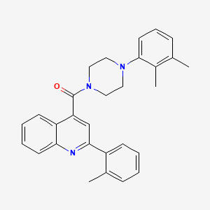 molecular formula C29H29N3O B6111885 4-{[4-(2,3-dimethylphenyl)-1-piperazinyl]carbonyl}-2-(2-methylphenyl)quinoline 