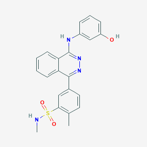 molecular formula C22H20N4O3S B6111887 5-{4-[(3-hydroxyphenyl)amino]-1-phthalazinyl}-N,2-dimethylbenzenesulfonamide 