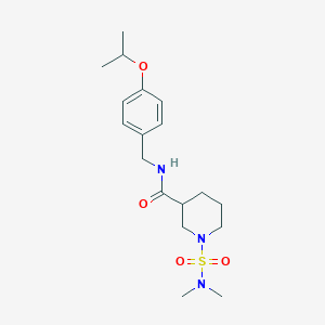 molecular formula C18H29N3O4S B6111901 1-[(dimethylamino)sulfonyl]-N-(4-isopropoxybenzyl)-3-piperidinecarboxamide 
