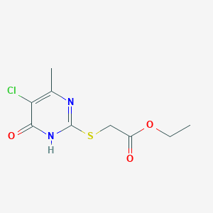 ethyl [(5-chloro-4-hydroxy-6-methyl-2-pyrimidinyl)thio]acetate