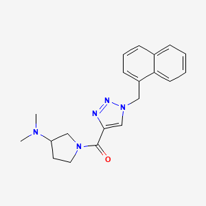 molecular formula C20H23N5O B6111926 N,N-dimethyl-1-{[1-(1-naphthylmethyl)-1H-1,2,3-triazol-4-yl]carbonyl}-3-pyrrolidinamine 