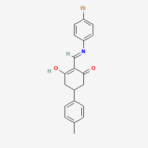 molecular formula C20H18BrNO2 B6111935 2-{[(4-bromophenyl)amino]methylene}-5-(4-methylphenyl)-1,3-cyclohexanedione 