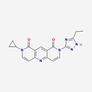 molecular formula C18H16N6O2 B6111960 2-cyclopropyl-8-(3-ethyl-1H-1,2,4-triazol-5-yl)pyrido[4,3-b]-1,6-naphthyridine-1,9(2H,8H)-dione 