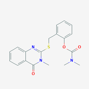 molecular formula C19H19N3O3S B6111971 2-{[(3-methyl-4-oxo-3,4-dihydro-2-quinazolinyl)thio]methyl}phenyl dimethylcarbamate 