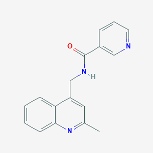 molecular formula C17H15N3O B6111978 N-[(2-methyl-4-quinolinyl)methyl]nicotinamide 