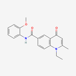 1-ethyl-N-(2-methoxyphenyl)-2-methyl-4-oxo-1,4-dihydro-6-quinolinecarboxamide