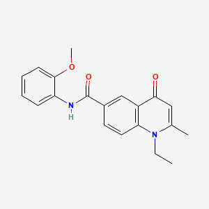 molecular formula C20H20N2O3 B6112005 1-ethyl-N-(2-methoxyphenyl)-2-methyl-4-oxo-1,4-dihydro-6-quinolinecarboxamide 