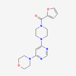 molecular formula C17H21N5O3 B6112024 4-{6-[4-(2-furoyl)-1-piperazinyl]-4-pyrimidinyl}morpholine 