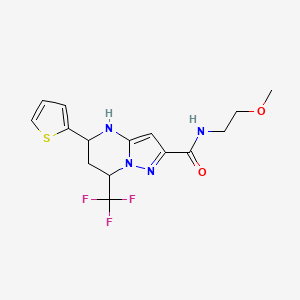 N-(2-methoxyethyl)-5-(2-thienyl)-7-(trifluoromethyl)-4,5,6,7-tetrahydropyrazolo[1,5-a]pyrimidine-2-carboxamide