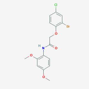 molecular formula C16H15BrClNO4 B6112050 2-(2-bromo-4-chlorophenoxy)-N-(2,4-dimethoxyphenyl)acetamide 
