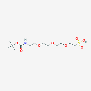 molecular formula C13H27NO8S B611210 叔Boc-N-酰胺基-PEG3-磺酸 CAS No. 1817735-32-2