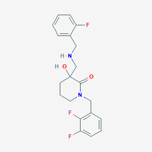 1-(2,3-difluorobenzyl)-3-{[(2-fluorobenzyl)amino]methyl}-3-hydroxy-2-piperidinone