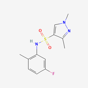 N-(5-fluoro-2-methylphenyl)-1,3-dimethyl-1H-pyrazole-4-sulfonamide