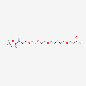 molecular formula C18H35NO9 B611216 叔丁氧羰基-N-酰胺-PEG5-酸 CAS No. 1347750-78-0