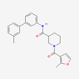 molecular formula C25H26N2O3 B6112160 N-(3'-methyl-3-biphenylyl)-1-(2-methyl-3-furoyl)-3-piperidinecarboxamide 