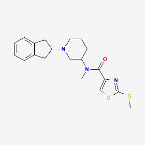 molecular formula C20H25N3OS2 B6112168 N-[1-(2,3-dihydro-1H-inden-2-yl)-3-piperidinyl]-N-methyl-2-(methylthio)-1,3-thiazole-4-carboxamide 