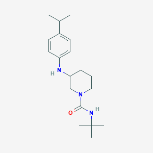 molecular formula C19H31N3O B6112207 N-(tert-butyl)-3-[(4-isopropylphenyl)amino]-1-piperidinecarboxamide 