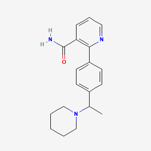 molecular formula C19H23N3O B6112223 2-[4-(1-piperidin-1-ylethyl)phenyl]nicotinamide 