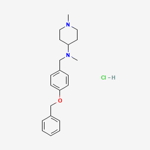 molecular formula C21H29ClN2O B6112228 N-[4-(benzyloxy)benzyl]-N,1-dimethyl-4-piperidinamine hydrochloride 