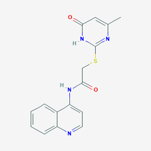 2-[(4-hydroxy-6-methyl-2-pyrimidinyl)thio]-N-4-quinolinylacetamide