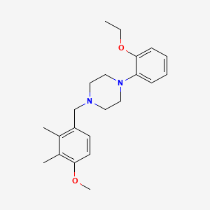 molecular formula C22H30N2O2 B6112276 1-(2-ethoxyphenyl)-4-(4-methoxy-2,3-dimethylbenzyl)piperazine 