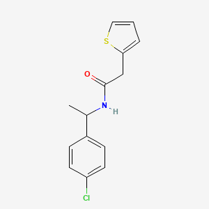 molecular formula C14H14ClNOS B6112305 N-[1-(4-chlorophenyl)ethyl]-2-(2-thienyl)acetamide 