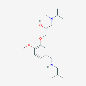 molecular formula C19H34N2O3 B6112333 1-{5-[(isobutylamino)methyl]-2-methoxyphenoxy}-3-[isopropyl(methyl)amino]-2-propanol 