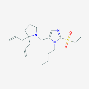 molecular formula C20H33N3O2S B6112337 1-butyl-5-[(2,2-diallyl-1-pyrrolidinyl)methyl]-2-(ethylsulfonyl)-1H-imidazole 