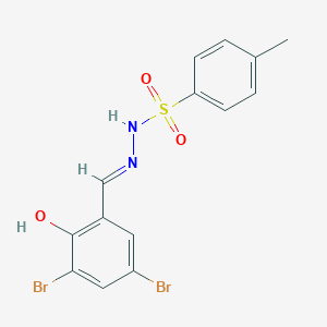 molecular formula C14H12Br2N2O3S B6112351 N'-(3,5-dibromo-2-hydroxybenzylidene)-4-methylbenzenesulfonohydrazide 